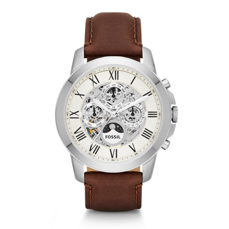 Fossil Men's ME3027 Grant Automatic Watch with Brown Leather Band