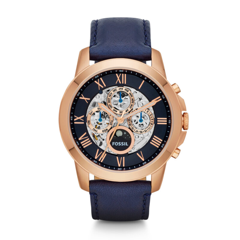 Fossil Men's ME3029 Grant Automatic Watch with Blue Leather Band