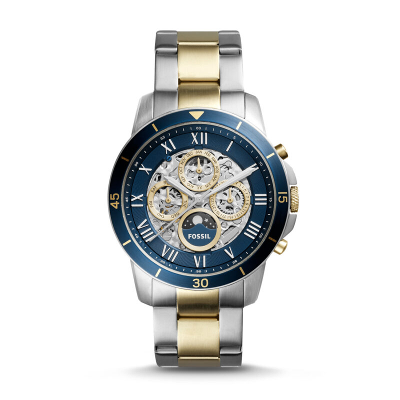 Fossil Men's Grant ME3141 Silver Stainless-steel Automatic Dress Watch