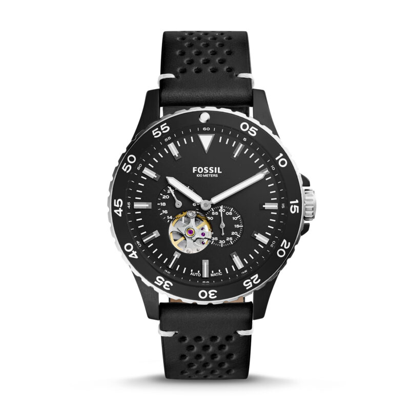 FOSSIL Original Cinturino In Pelle ME3148 Per Orologio Nero 22 Mm
