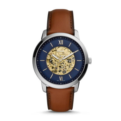 Fossil Men's Automatic brown Leather band.Analog,w-