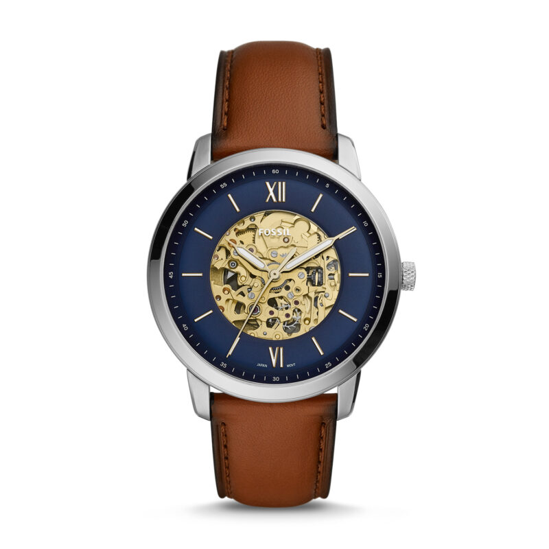 Fossil Men's Automatic brown Leather band.Analog,w-