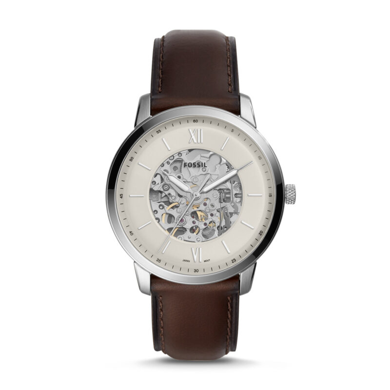 Fossil Neutra Automatic Brown Leather Watch - ME3184