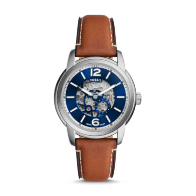 Fossil Heritage Automatic Brown Leather Watch - ME3263