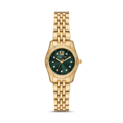 Michael Kors Petite Lexington Quartz Green Dial Ladies Watch MK4842