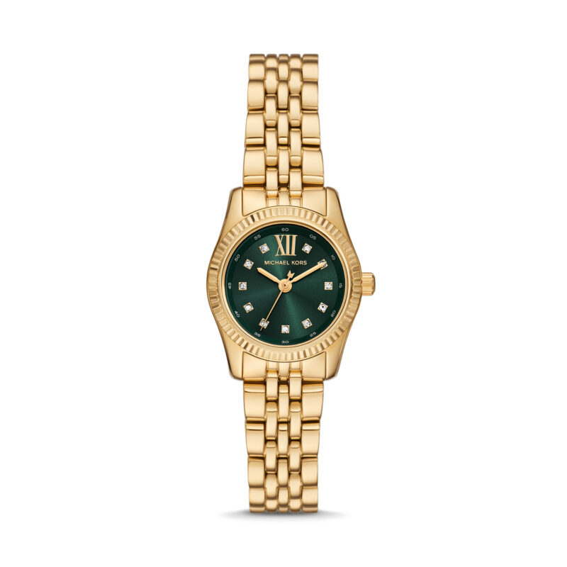 Michael Kors Petite Lexington Quartz Green Dial Ladies Watch MK4842