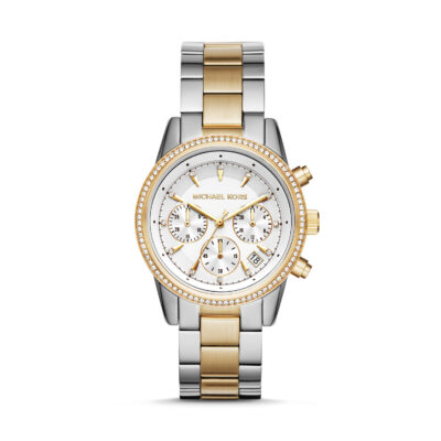 Michael Kors Ritz Chronograph Crystal White Dial Ladies Watch MK6474