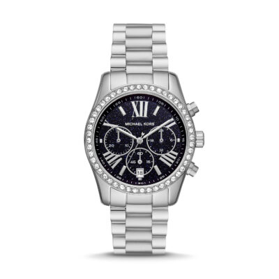 NEW Michael Kors Lexington Silver Dark Blue Unisex Watch MK7277 ...