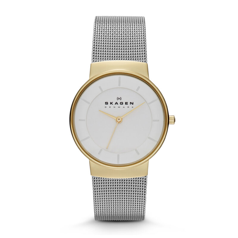 Skagen Klassik White Dial Stainless Steel Mesh Ladies Watch SKW2076