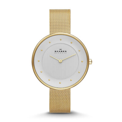 Skagen Women's Gold Skagen Gitte Oversized Mesh Watch SKW2141