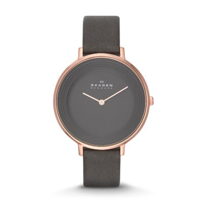 Skagen Women's Grey Skagen Ditte Leather Band Watch SKW2216