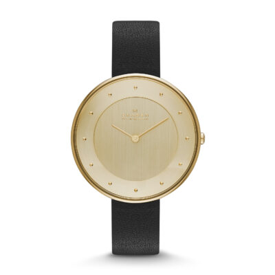 Skagen Women's Black Skagen Ditte Dress Leather Band Watch SKW2262
