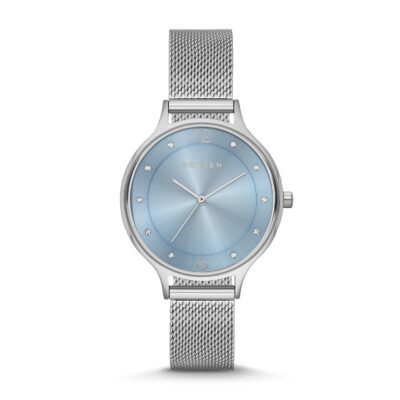 Skagen Gitte Blue Dial Stainless Steel Mesh Ladies Watch SKW2319Watch