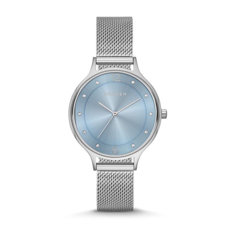 Skagen Gitte Blue Dial Stainless Steel Mesh Ladies Watch SKW2319Watch