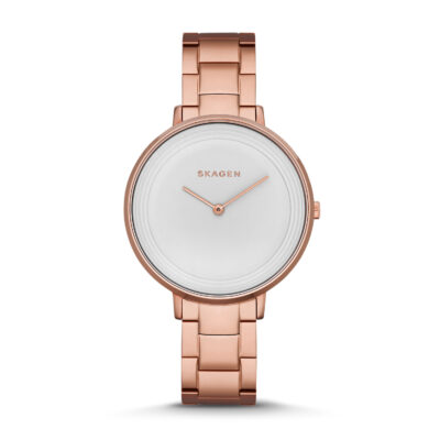 Skagen Denmark Watch Womens 36mm Gold Tone Case Band SKW2331 Quartz