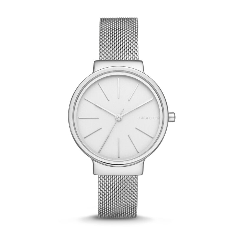 Skagen Ancher White Dial Steel Mesh Ladies Watch SKW2478