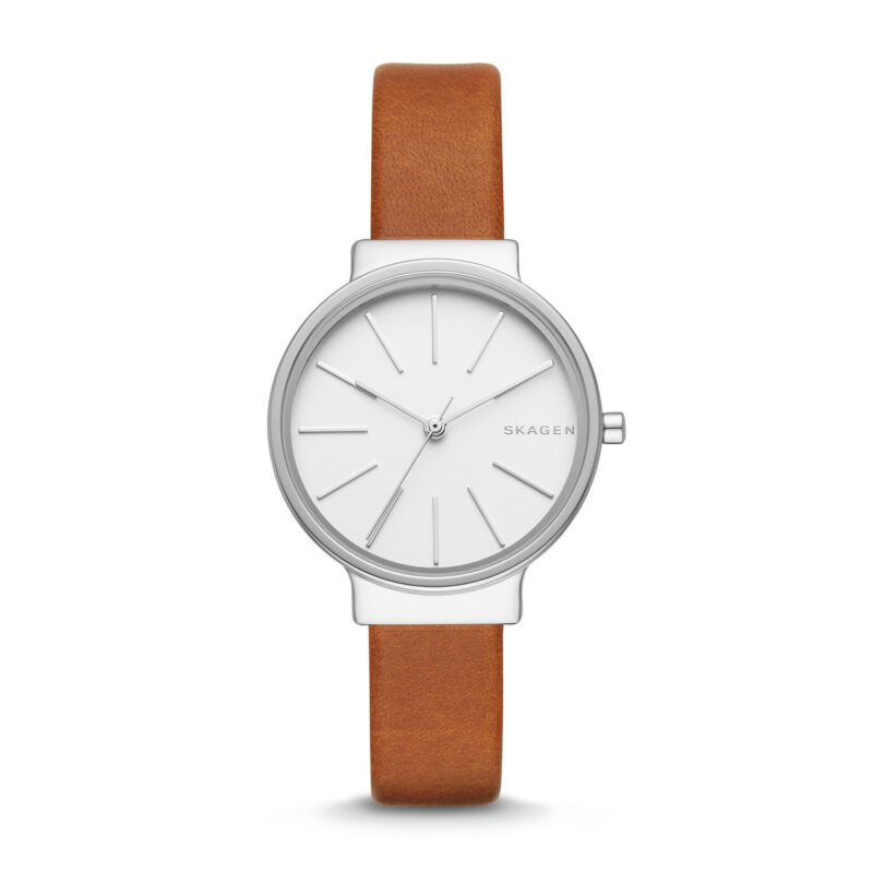 Skagen Ancher White Dial Ladies Leather Watch SKW2479Watch
