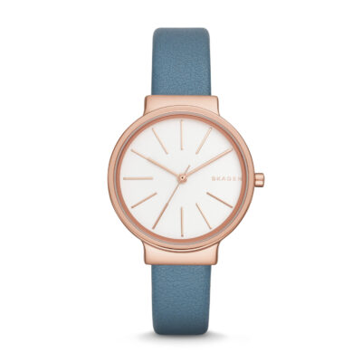 Skagen Women's Skagen Ancher Blue Leather Strap Watch SKW2482