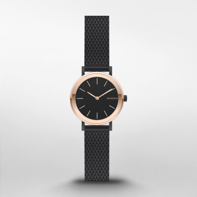 Skagen Hald Black Dial Rose Gold Ladies Watch SKW2493Watch