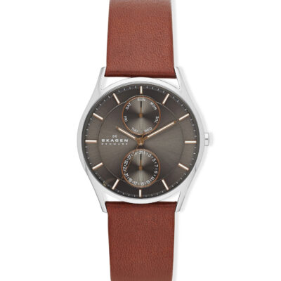 Fossil Holst Multifunction Medium Brown Leather Watch SKW6086 - Skagen