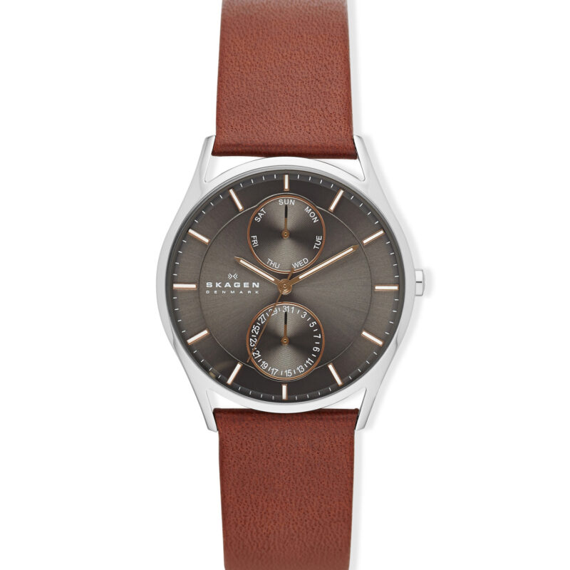 Fossil Holst Multifunction Medium Brown Leather Watch SKW6086 - Skagen