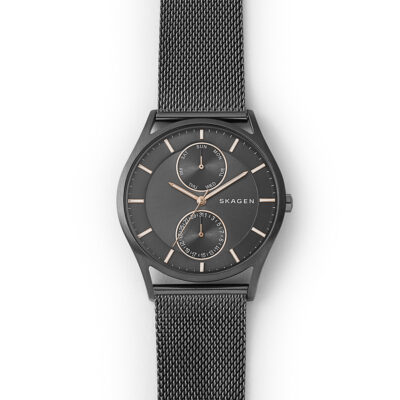 Fossil Holst Multifunction Charcoal Steel Mesh Multifunction Watch SKW6180