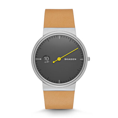 Skagen Men's SKW6194 Brown Leather Analog Quartz Watch