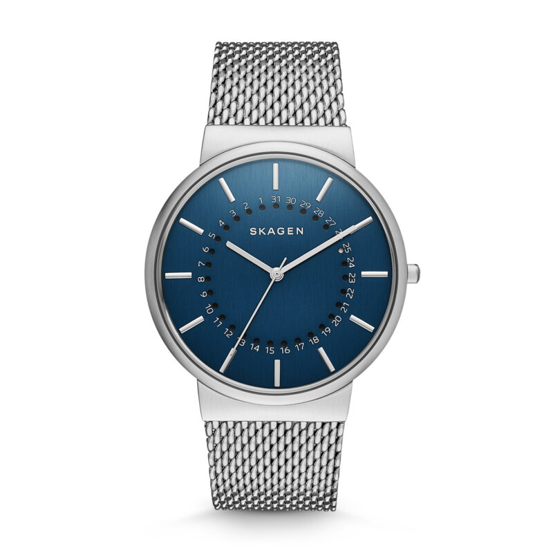Skagen Men's Ancher Blue Dial Mesh Bracelet Watch SKW6234
