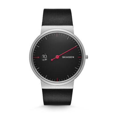 Men's Skagen Ancher Mono Leather Band Watch SKW6236
