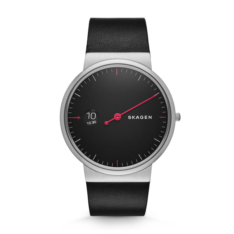 Men's Skagen Ancher Mono Leather Band Watch SKW6236