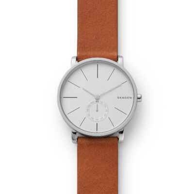 Men's Skagen Hagen Brown Leather Watch SKW6273