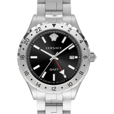 Versace Hellenyium GMT Black Dial Men's Watch V1102 0015