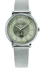 Versace V-Circle VBQ060017 Men's Quartz Watch Silver Steel Used ...