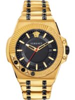 Versace Chain Reaction Quartz Black Dial Men's Watch VEDY00619