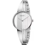 Calvin Klein Watch Women Silver Dial Stainless Steel Metal Strap Quartz Analog Two Hand Ck Drift K6S2N116