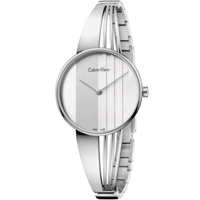 Calvin Klein Watch Women Silver Dial Stainless Steel Metal Strap Quartz Analog Two Hand Ck Drift K6S2N116