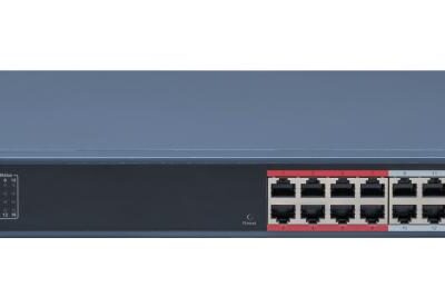 Hikvision L2  Smart Managed Switch  16 10/100m Rj45 Poe Ports  2 Gigabit Combo Ports  802.3af/at  Poe Power Budget 230w  Max. 300 Meter Long Distance Poe Transmission