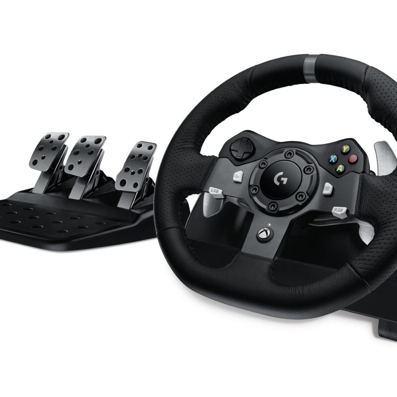 Logitech G920 Driving Force Racing Wheel – Gaming Accessory – Stainless Steel Paddle And Hand Stitched Leather Wheel