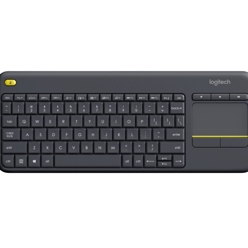Logitech K400 Plus - Wireless Keyboard - Touchpad - Black - Usb