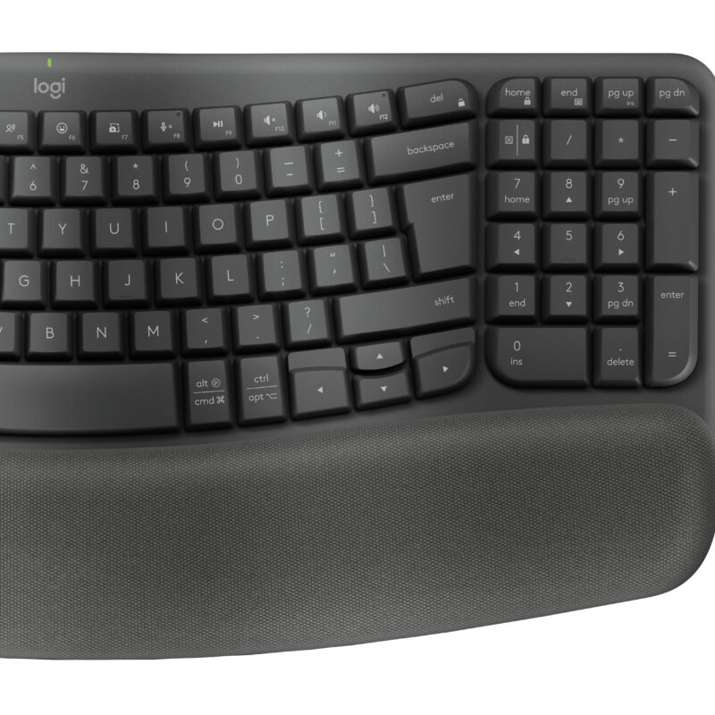 Logitech Wave Keys And Lift - Wireless Keyboard And Mouse - Graphite - Bluetooth
