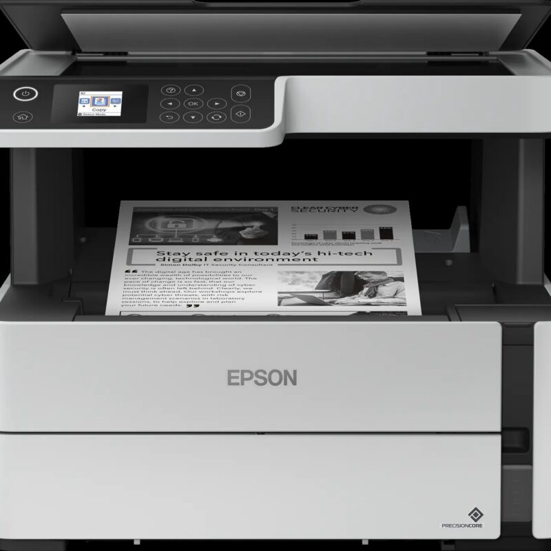 Epson 39ppm Mono A4 Print Scan Copy USB Wired Wireless Wi-Fi Direct Ethernet Duplex Print Only Incl 2 Ink Bottles