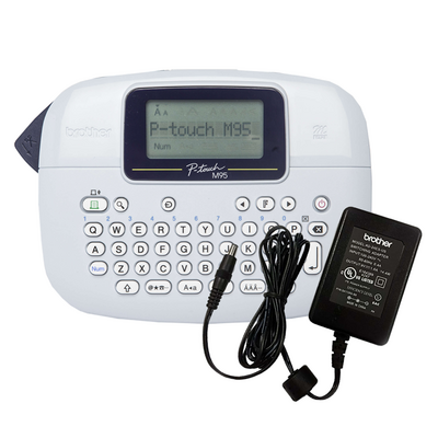 Brother Handheld 2 Line Label Printer - 9 - 12 Mk Tapes, Adapter Included
