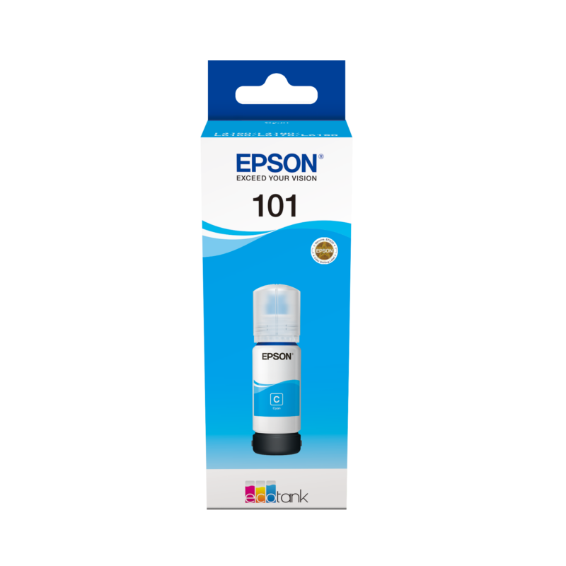 Epson 101 Ink Bottles Cyan 70ml EcoTank L4150/L4156/L4160/L4260/L6160/L6170/L6176/L6190/L6270/L6290/L6370 Epson 101 Ink Bottles Cyan 70ml EcoTank L4150/L4156/L4160/L4260/L6160/L6170/L6176/L6190/L6270/L6290/L6370