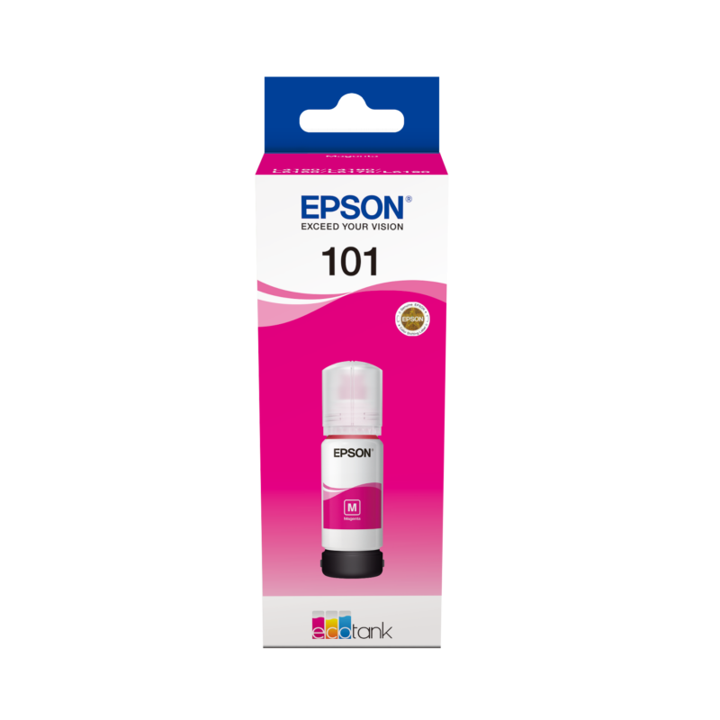 Epson 101 Ink Bottles Magenta 70ml EcoTank L4150/L4156/L4160/L4260/L6160/L6170/L6176/L6190/L6270/L6290/L6370 Epson 101 Ink Bottles Magenta 70ml EcoTank L4150/L4156/L4160/L4260/L6160/L6170/L6176/L6190/L6270/L6290/L6370