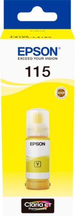 Epson 115 Ink Bottles Yellow 70ml EcoTank L8160 6200 Pages 2300 Photos