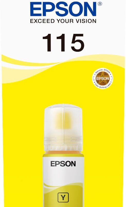 Epson 115 Ink Bottles Yellow 70ml EcoTank L8160 6200 Pages 2300 Photos