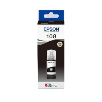 Epson 108 Ink Bottle Black 70ml for L8050/L18050