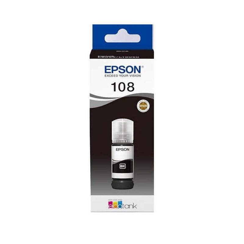 Epson 108 Ink Bottle Black 70ml for L8050/L18050 Epson 108 Ink Bottle Black 70ml for L8050/L18050