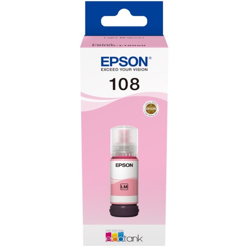 Epson 108 Ink Bottle Light Magenta 70ml for L8050/L18050