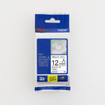 Brother 12MM Black On White Ribbon Tape (4m)